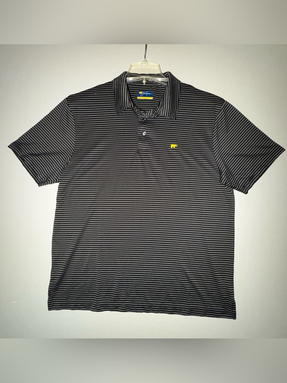 Title 184: Jack Nicklaus Golden Bear Polo Shirt Men’s Large Black Striped